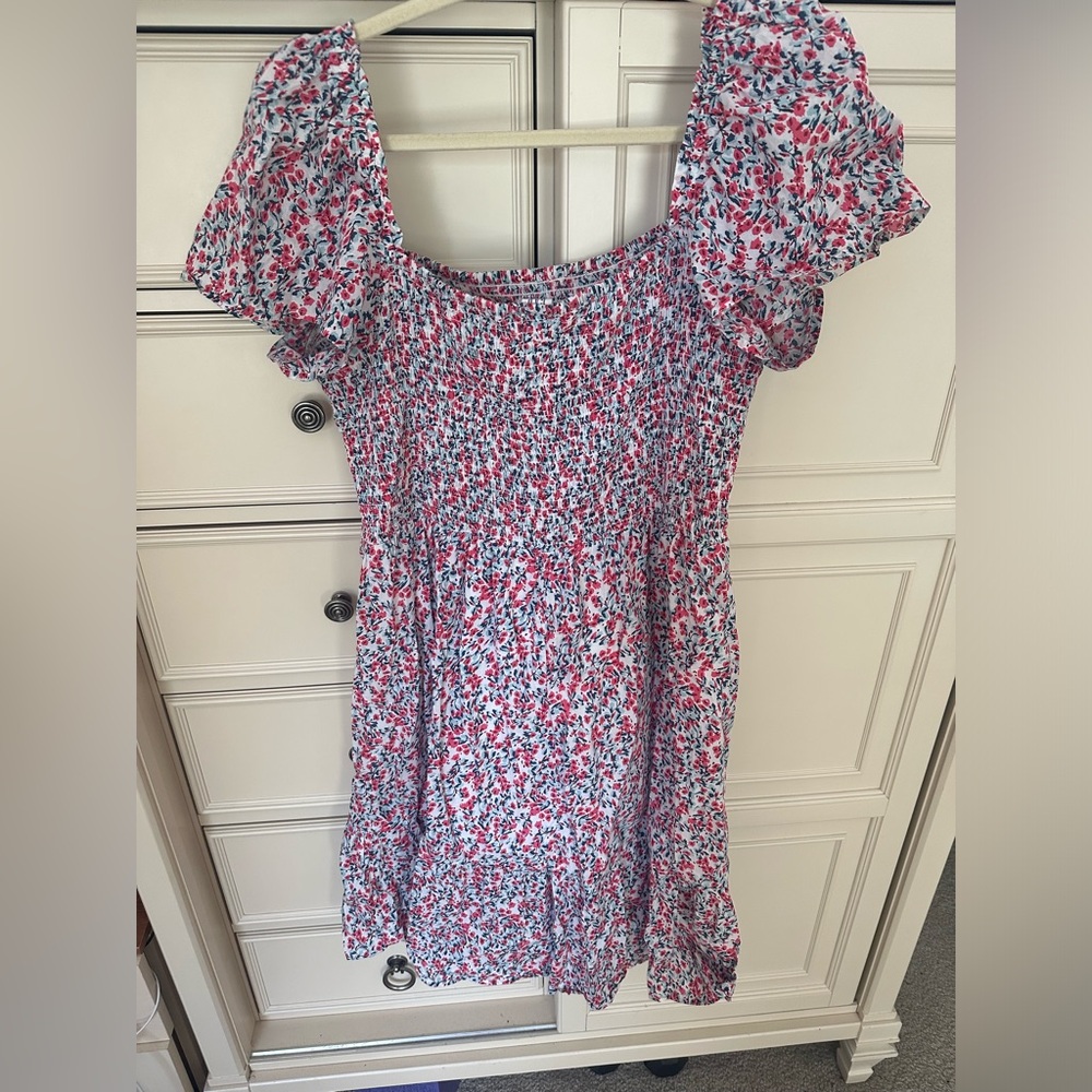 SALE 2 for $15 | GAP Smocked Cotton Midi Dress